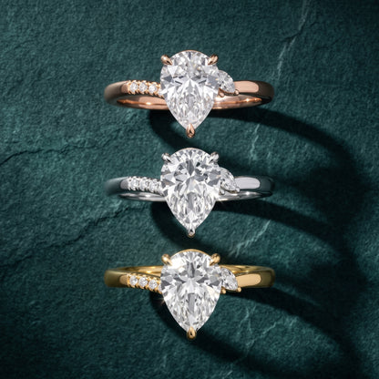 Nicoletta Bypass Pavé Pear Diamond Engagement Ring in Silver - 3rings.jpg