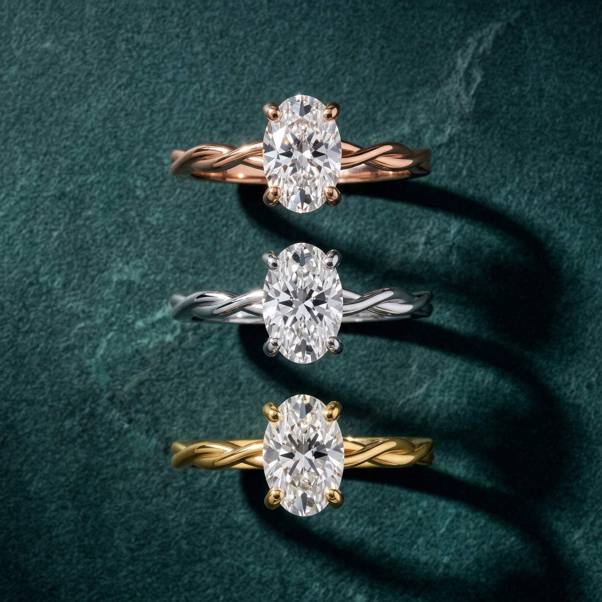 Iris Twist Oval Diamond Engagement Ring in White Gold - 3rings.jpg