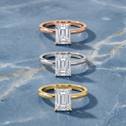 Lyla Petite Solitaire Emerald Diamond Engagement Ring in Yellow Gold - 3rings.jpg