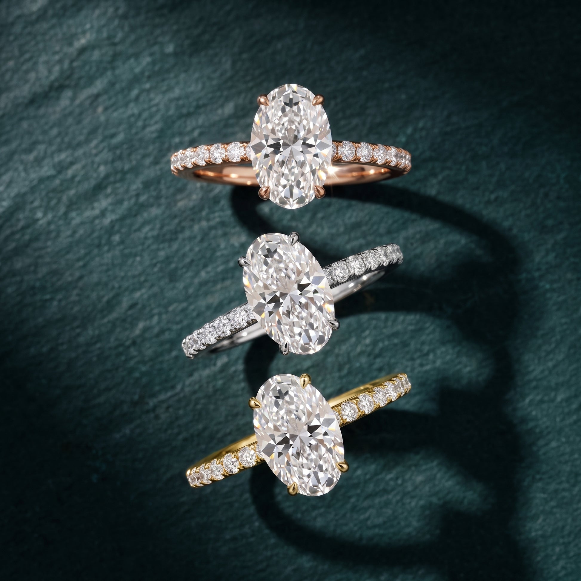 Juna French Pavé Solitaire Oval Diamond Engagement Ring in Rose Gold - 3rings.jpg