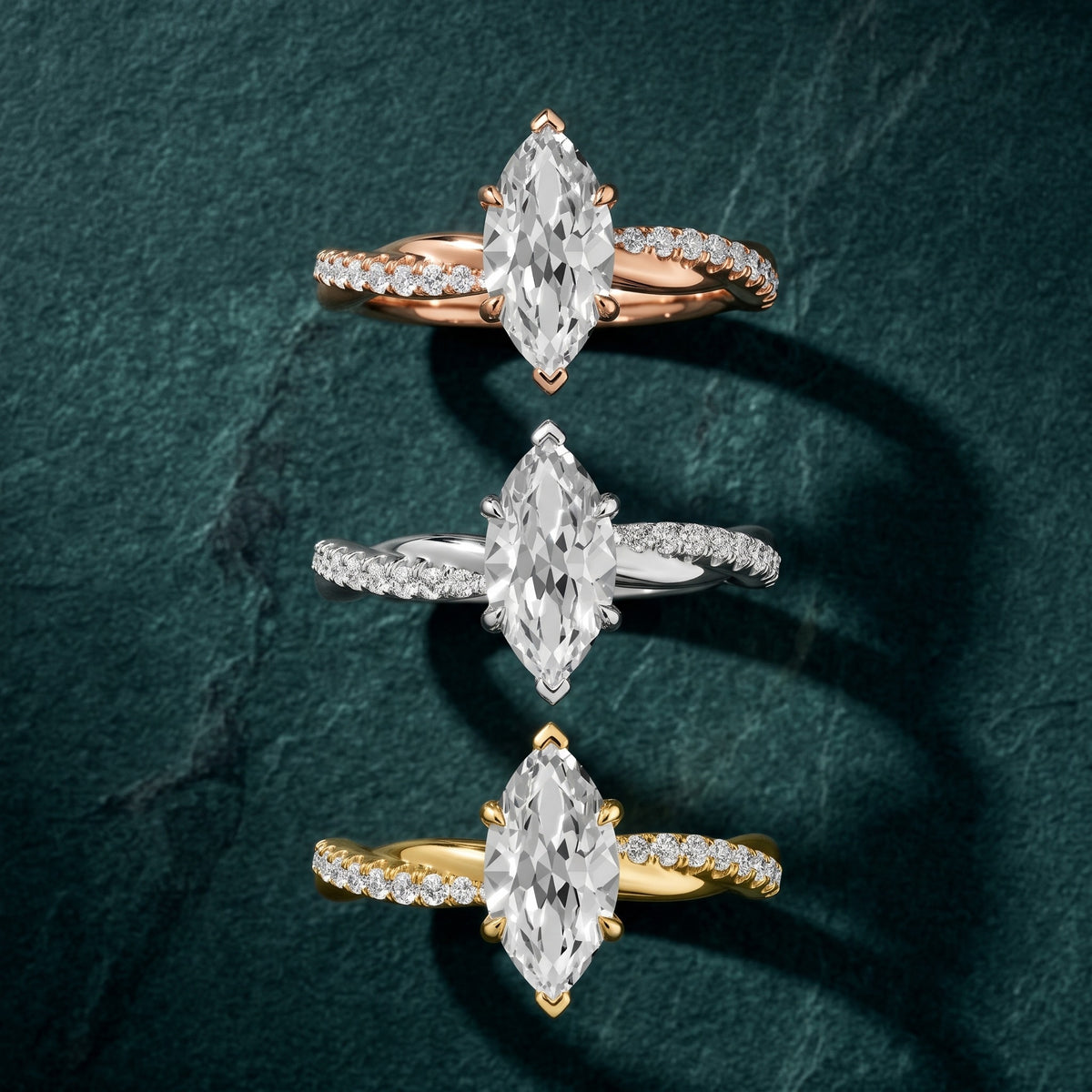 Allie Twist Pavé Marquise Diamond Engagement Ring in White Gold - 3rings.jpg