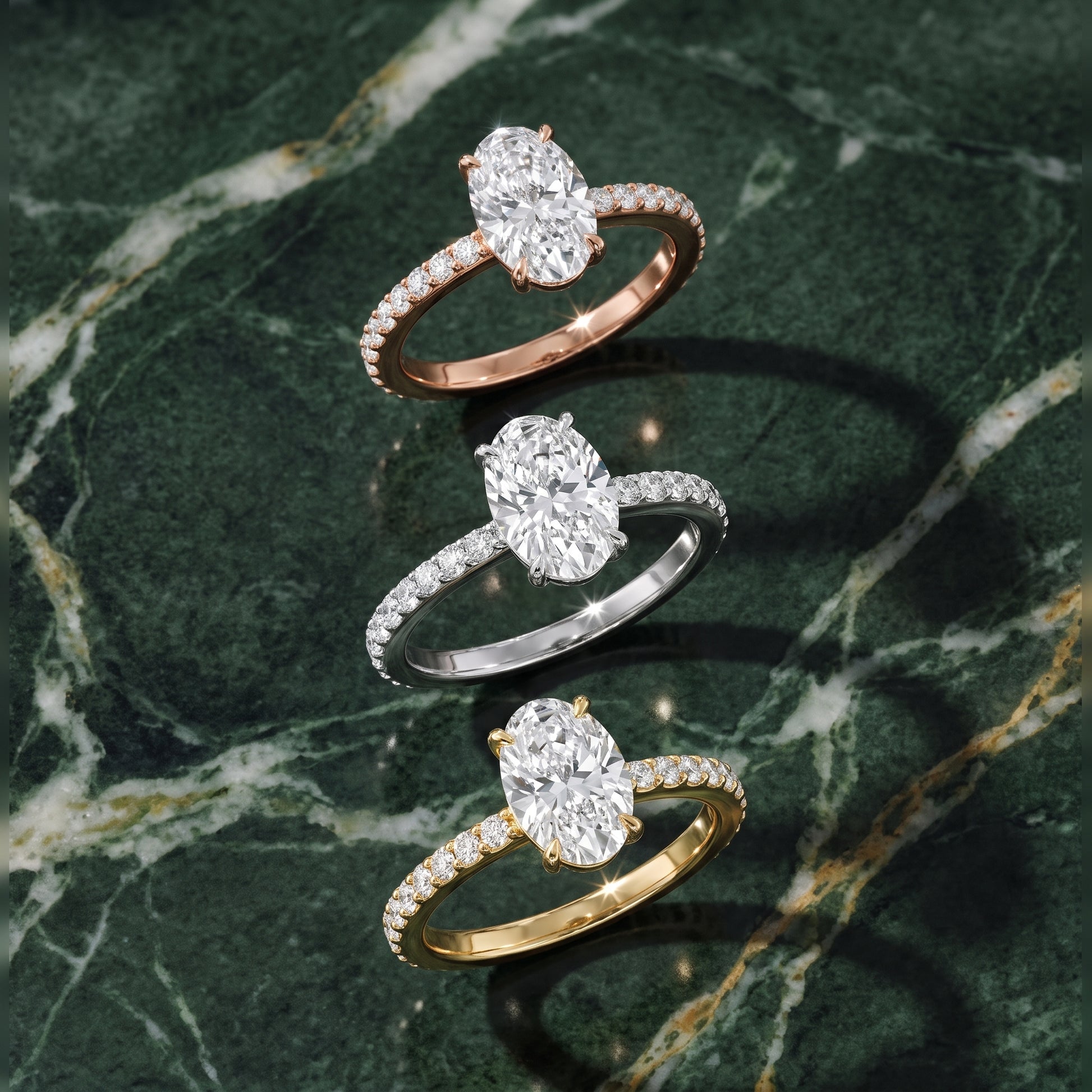 Aisha Pavé Solitaire Oval Diamond Engagement Ring in White Gold - 3rings.jpg