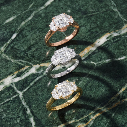 Romy Three-Stone Asscher Diamond Engagement Ring in White Gold - 3rings.jpg