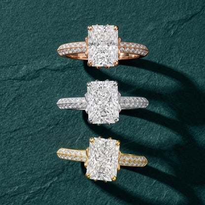 Jasmine Knife Edge Pavé Radiant Diamond Engagement Ring in Yellow Gold - 3rings.jpg