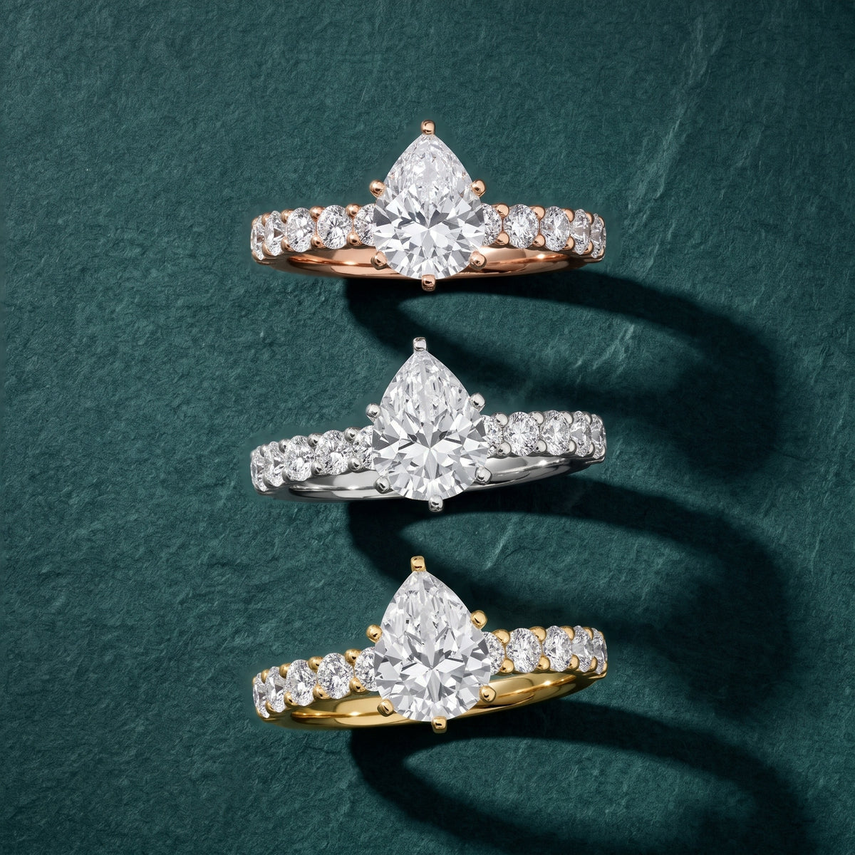 Heloise Statement Pavé Pear Diamond Engagement Ring in White Gold - 3rings.jpg