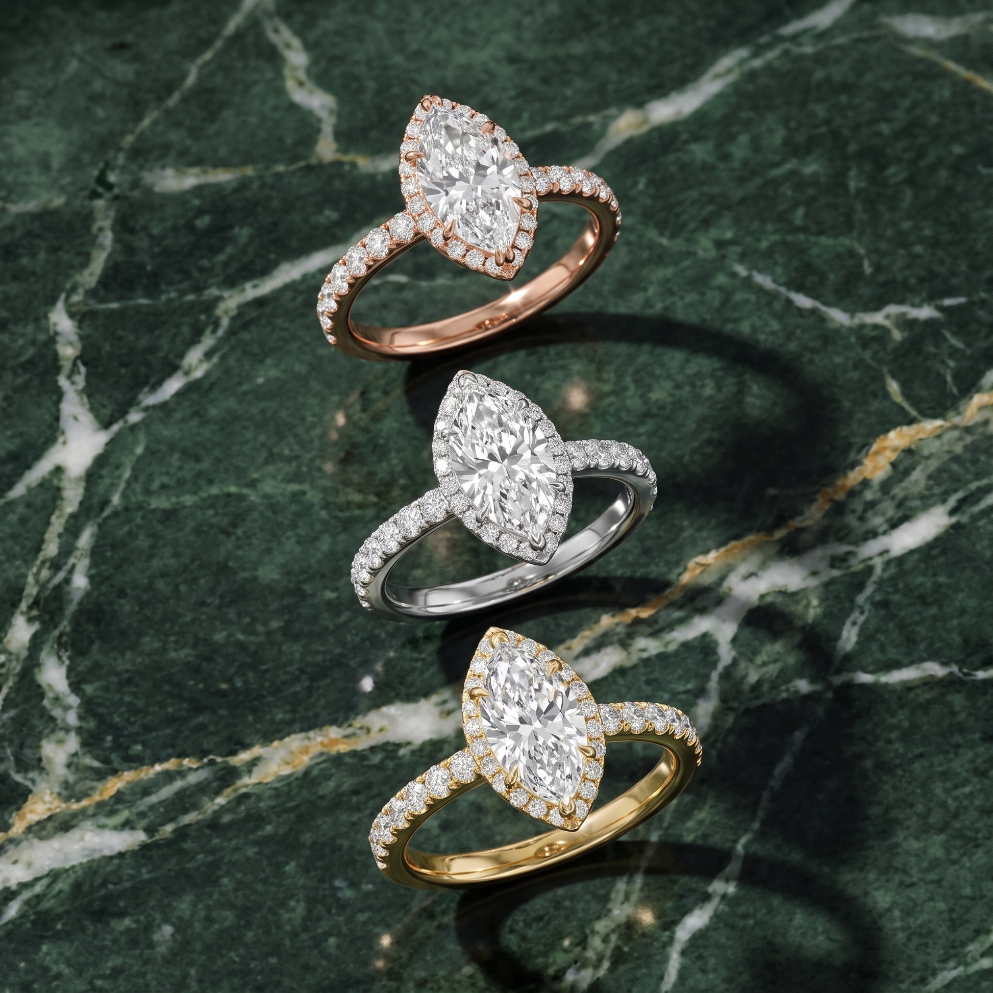 Chloe Halo Pavé Marquise Diamond Ring in Platinum - 3rings.jpg