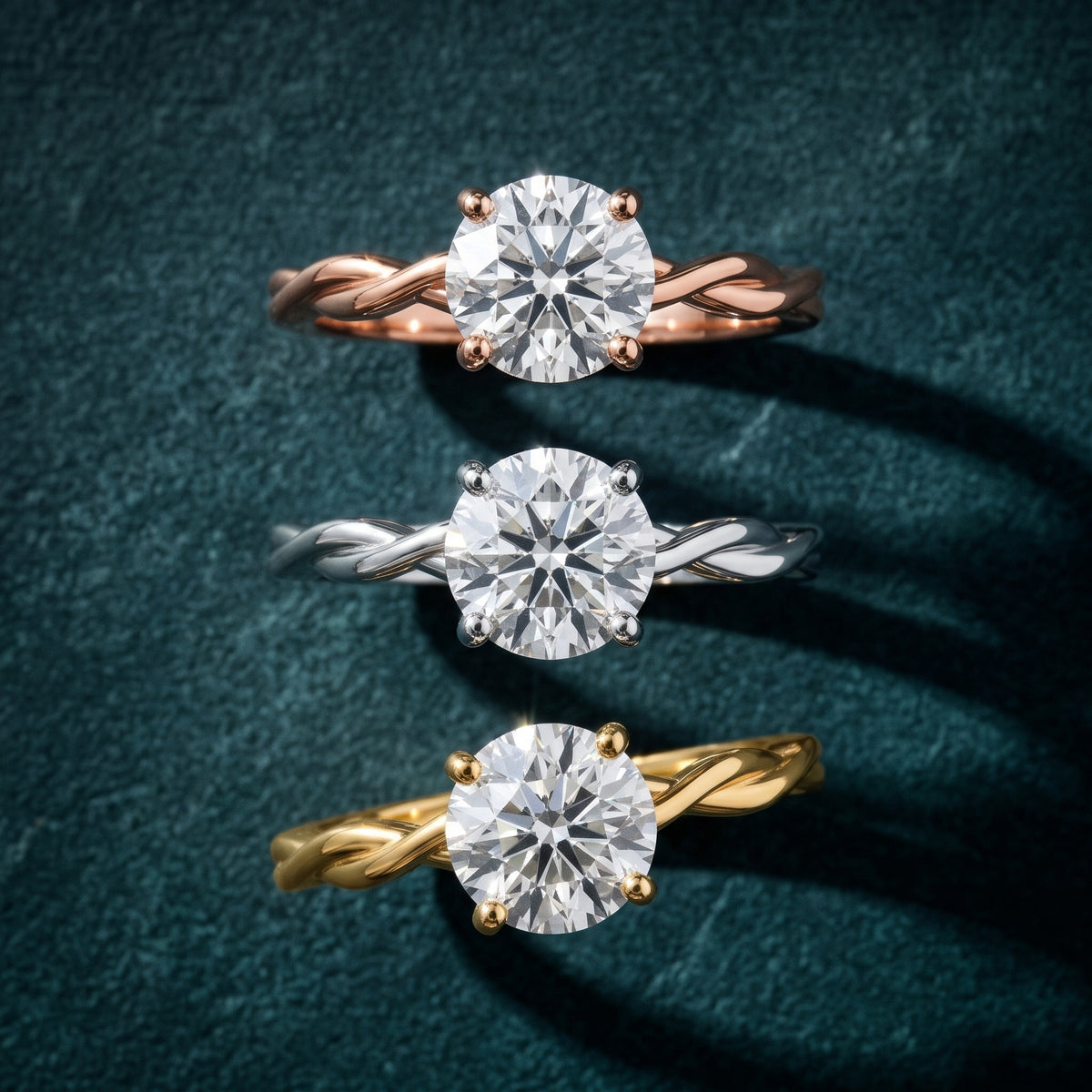 Iris Twist Round Diamond Engagement Ring in White Gold - 3rings.jpg
