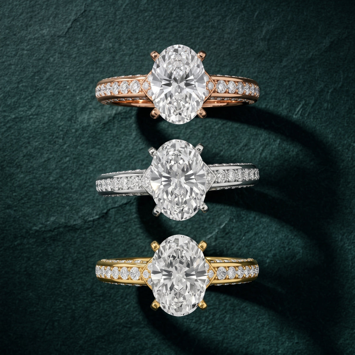 Anabelle Statement Pavé Oval Diamond Engagement Ring in Platinum - 3rings.jpg