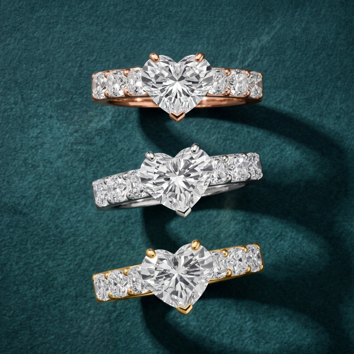 Maude Wide Band Pavé Heart Diamond Engagement Ring in White Gold - 3rings.jpg