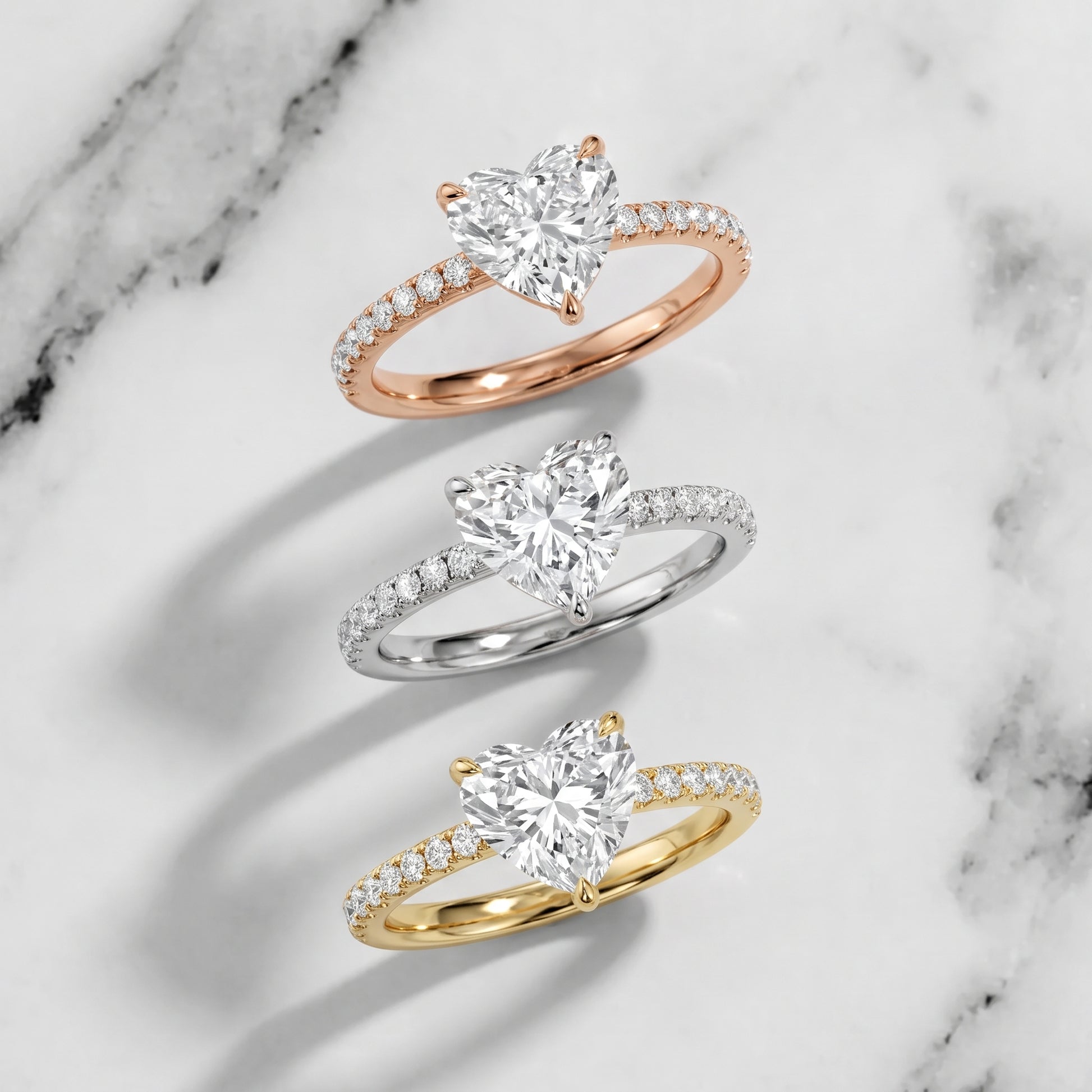 Ione Solitaire Pavé Heart Diamond Engagement Ring in Platinum - 3rings.jpg
