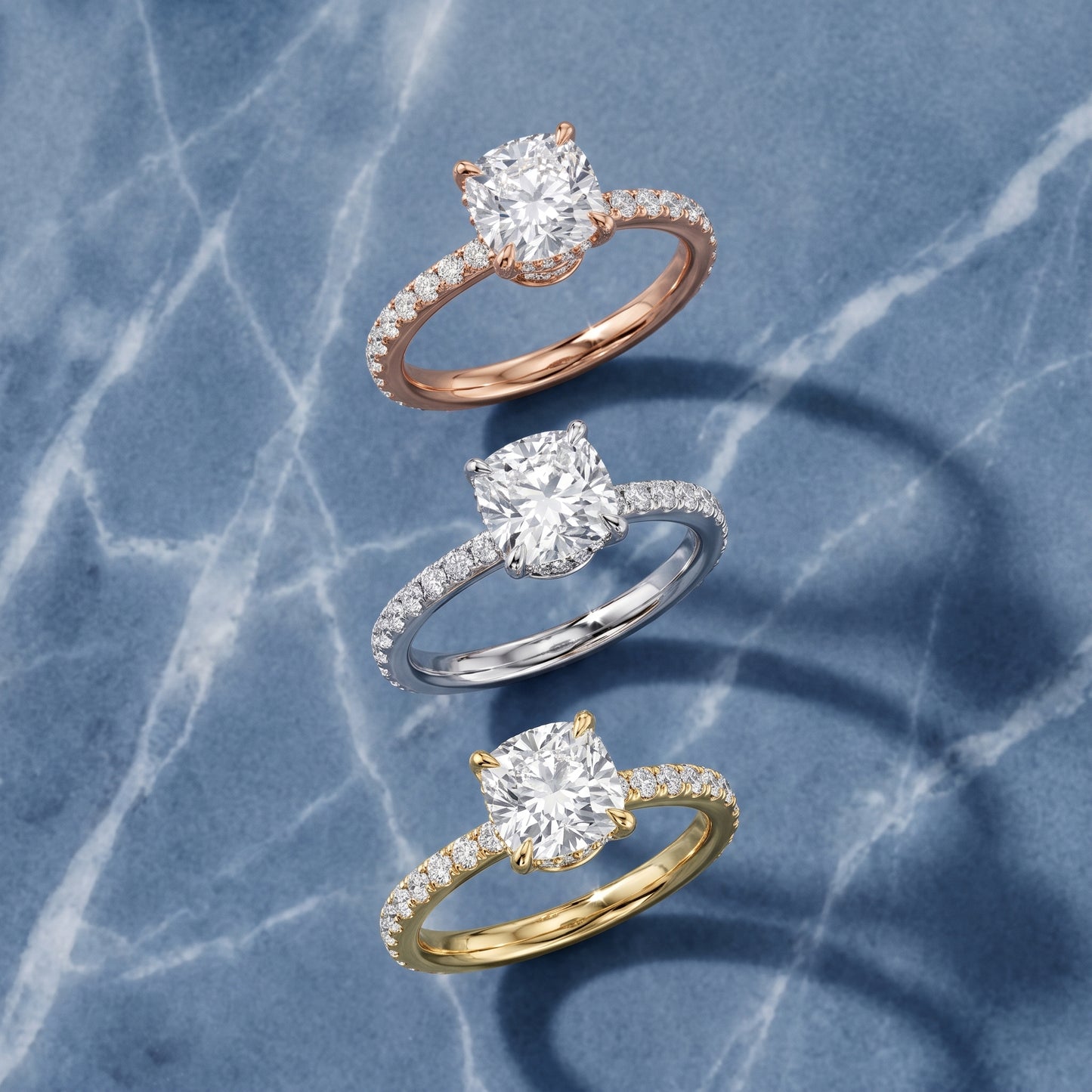 Thea Hidden Halo Pavé Cushion Diamond Engagement Ring in White Gold - 3rings.jpg