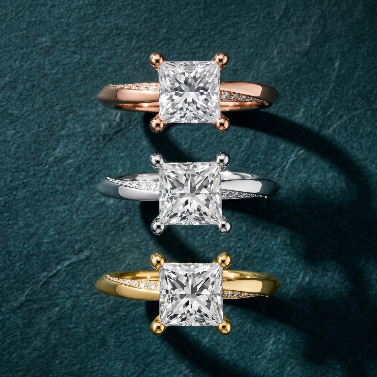 Elisabeth Twist Pavé Princess Diamond Engagement Ring in White Gold - 3rings.jpg