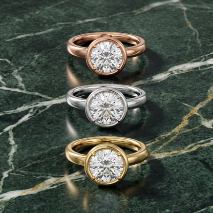 Alina Bezel Solitaire Round Diamond Ring in White Gold - 3rings.jpg