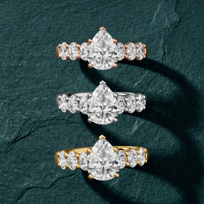 Kiera Graduated Seven-Stone Pear Diamond Engagement Ring in Yellow Gold - 3rings.jpg