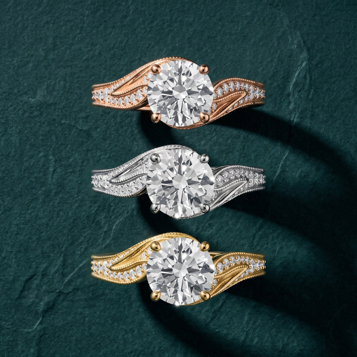 Amity Leaf Bypass Round Diamond Engagement Ring in Silver - 3rings.jpg