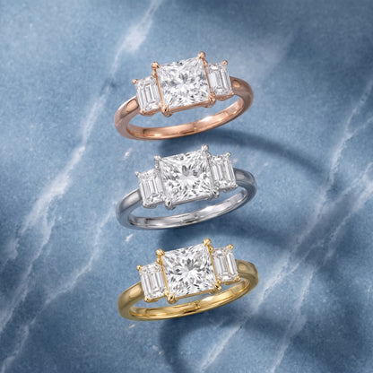 Zoe Three-Stone Princess Diamond Ring in Silver - 3rings.jpg