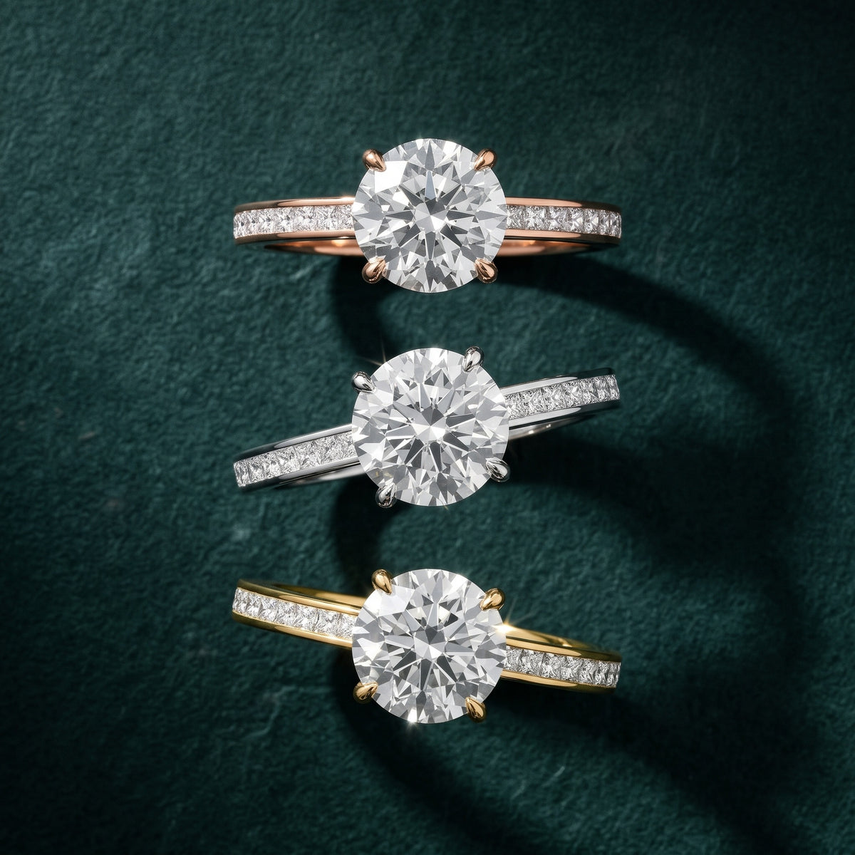 Freja Channel Set Round Diamond Engagement Ring in White Gold - 3rings.jpg