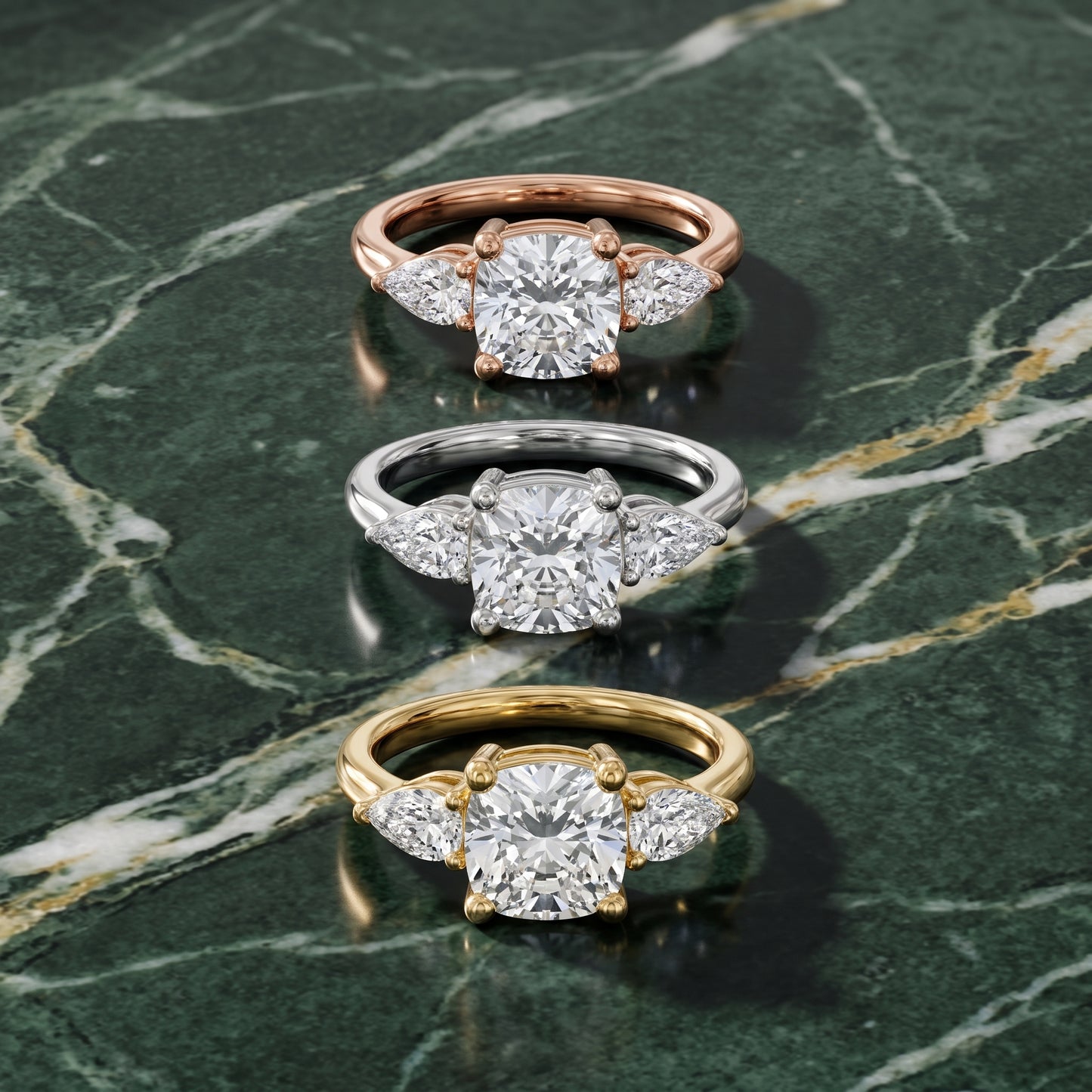 Faye Three-Stone Trellis Cushion Diamond Ring in Silver - 3rings.jpg