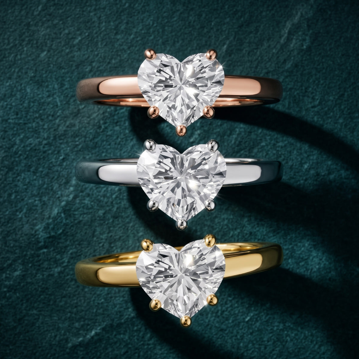 Emeline Solitaire Cathedral Heart Diamond Engagement Ring in White Gold - 3rings.jpg