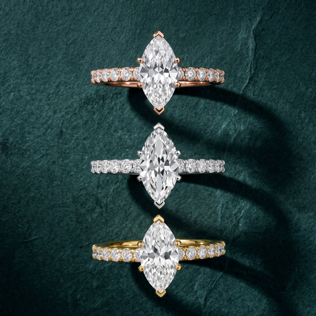 Elara Scalloped Pavé Marquise Diamond Engagement Ring in Platinum - 3rings.jpg