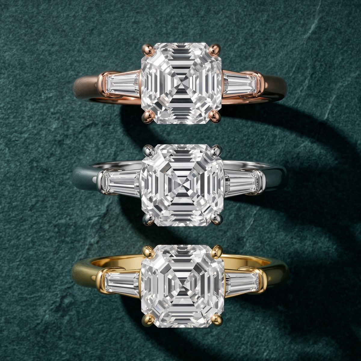 Abby Baguette Three-Stone Asscher Diamond Engagement Ring in Platinum - 3rings.jpg