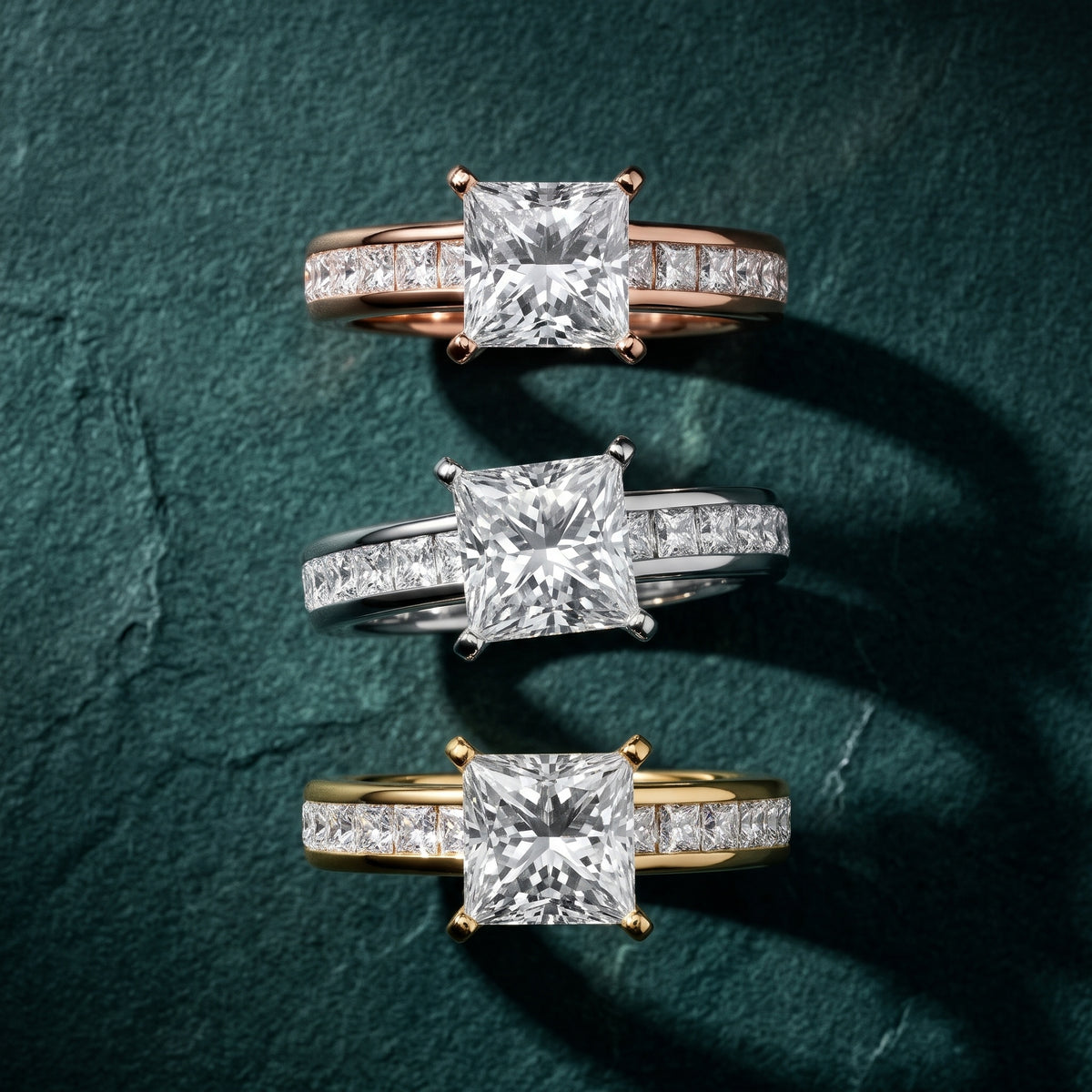 Frisco Channel Set Princess Diamond Engagement Ring in Rose Gold - 3rings.jpg