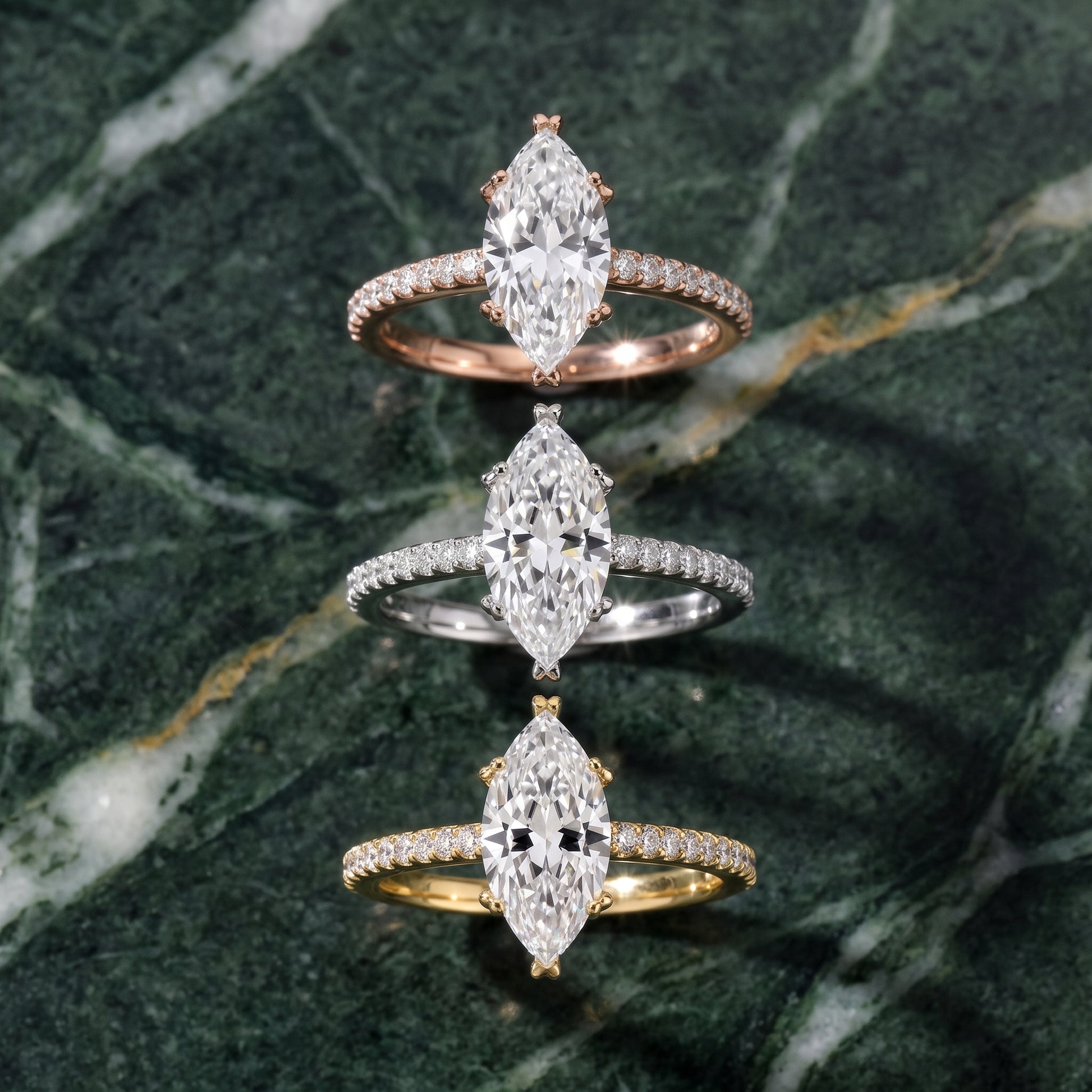 Violet Hidden Halo Pavé Marquise Diamond Ring in White Gold - 3rings.jpg