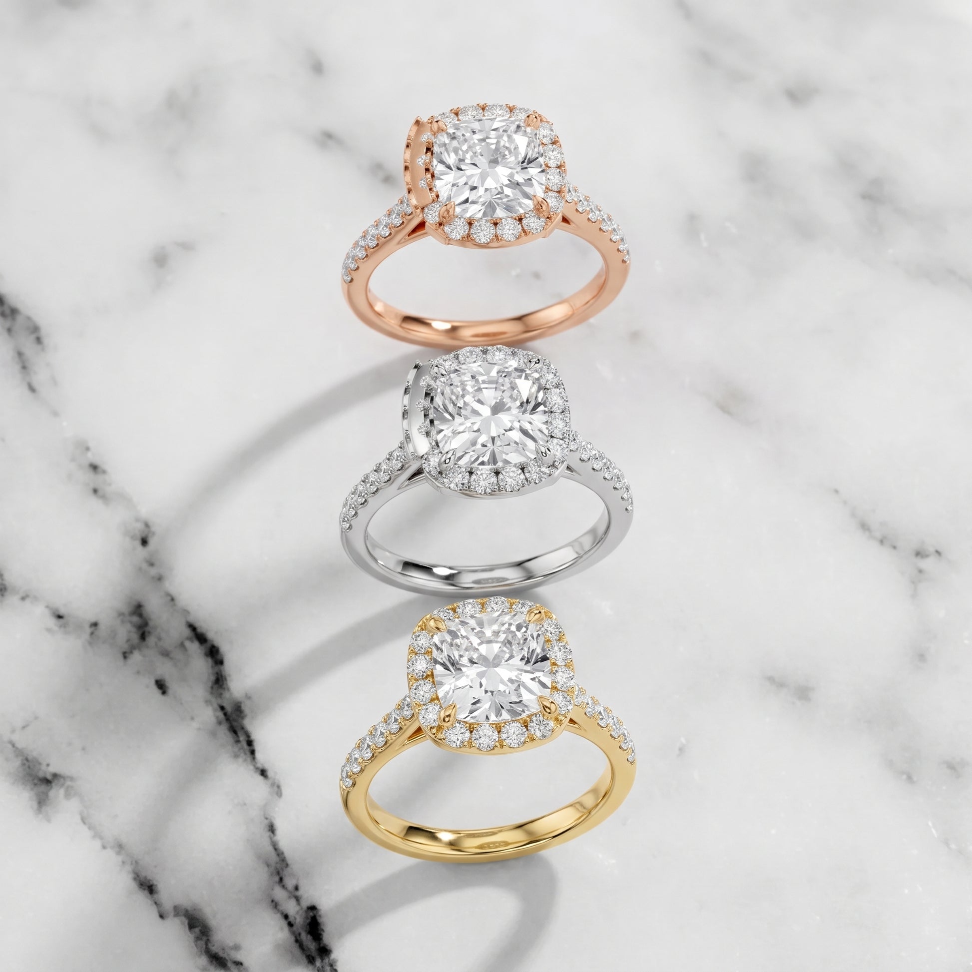 Alma Halo Pavé Cushion Diamond Ring in White Gold - 3rings.jpg
