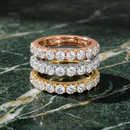 Joelle Shared Prong Round Diamond Half Eternity Band in Yellow Gold - 3rings.jpg