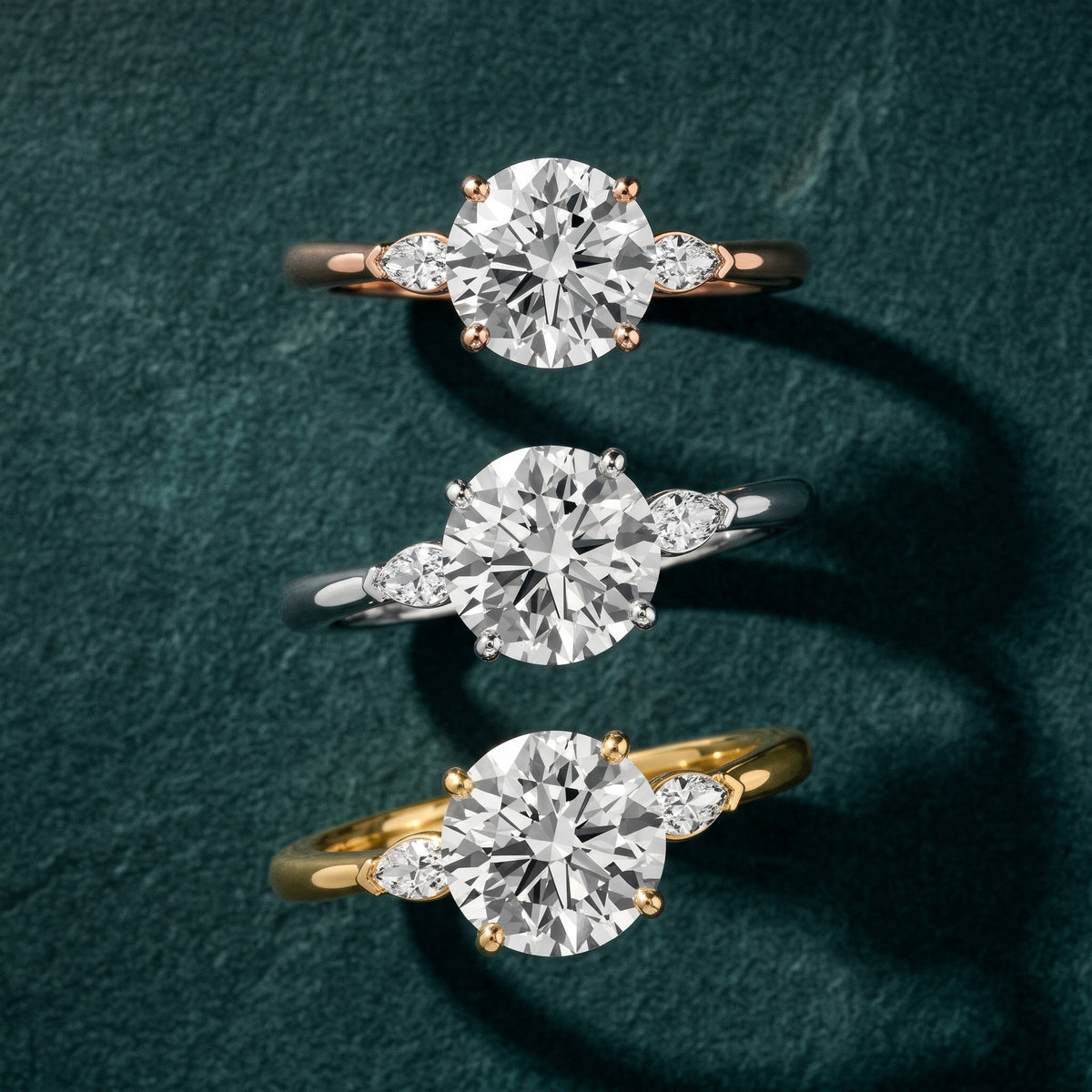 Lissa Marquise-Side Three-Stone Round Diamond Engagement Ring in Silver - 3rings.jpg