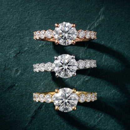 Sterling Statement Pavé Round Diamond Engagement Ring in Silver - 3rings.jpg