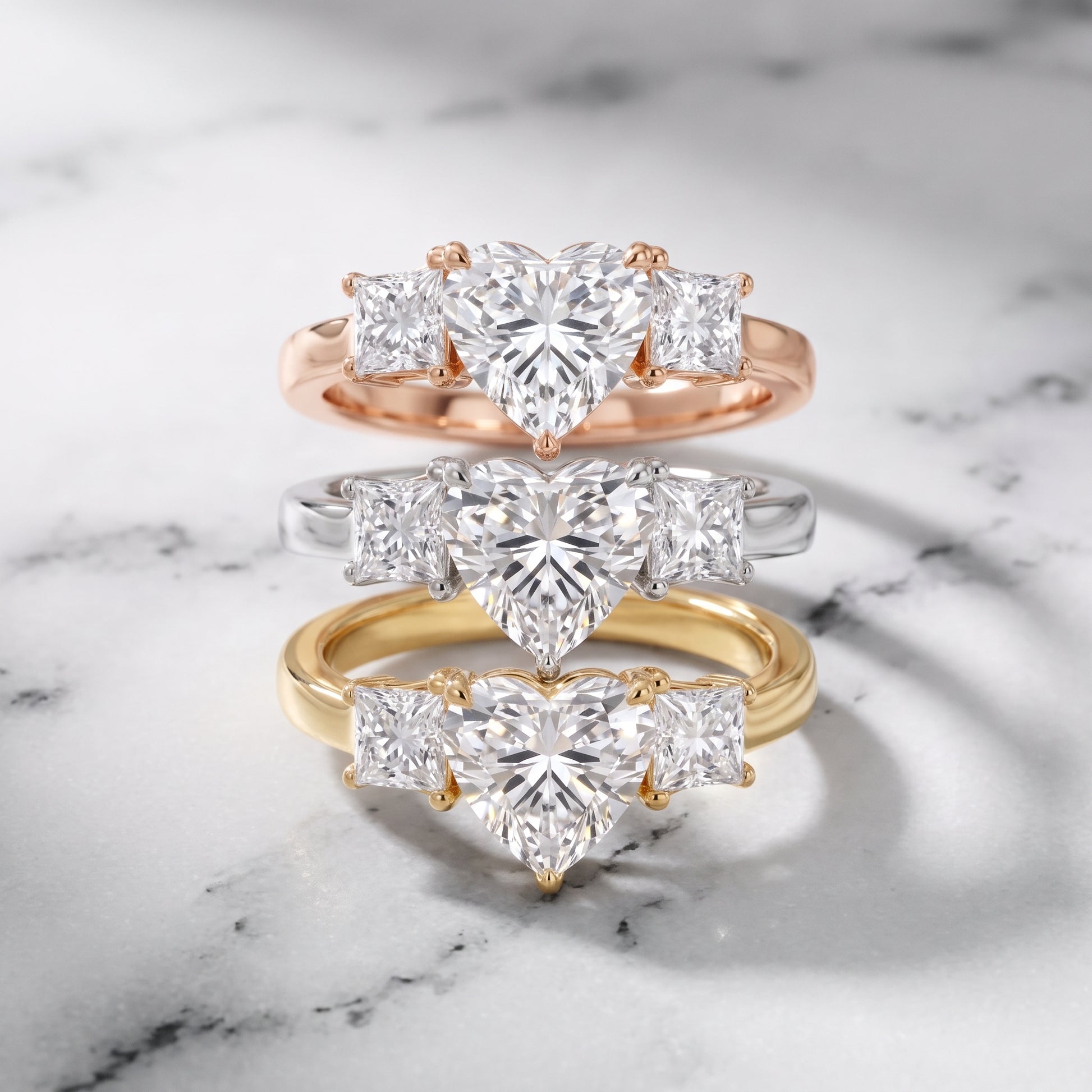 Sienna Three-Stone Heart Diamond Ring in Rose Gold - 3rings.jpg