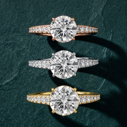 Linda Graduated Pavé Round Diamond Engagement Ring in Silver - 3rings.jpg