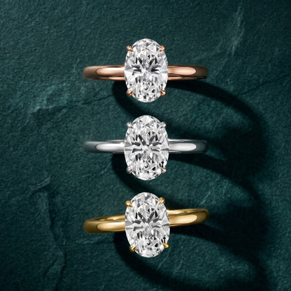 Susan Solitaire Oval Diamond Engagement Ring in Rose Gold - 3rings.jpg