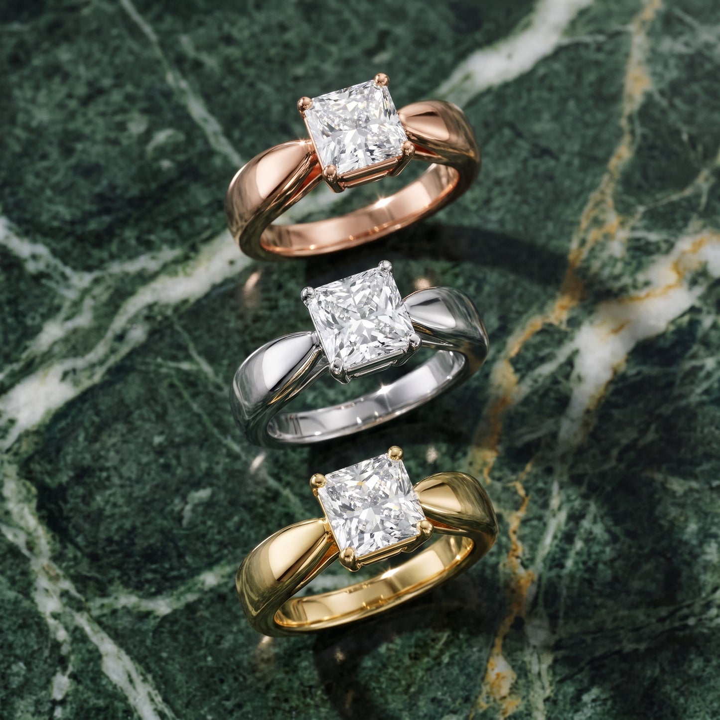 Talia Solitaire Twist Radiant Diamond Engagement Ring in Platinum - 3rings.jpg