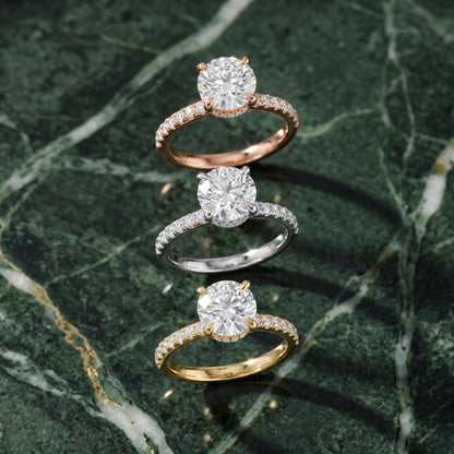 Maya Hidden Halo Pavé Round Diamond Engagement Ring in Platinum - 3rings.jpg