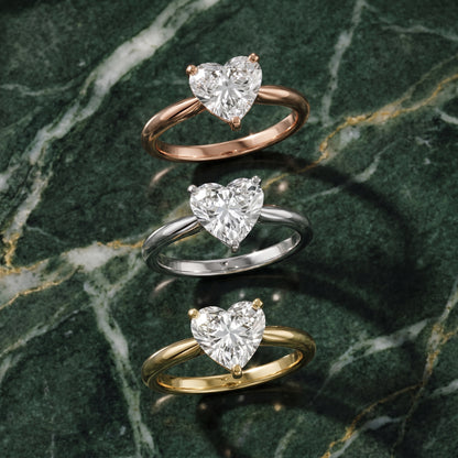 Wren Solitaire Heart Diamond Ring in Rose Gold - 3rings.jpg