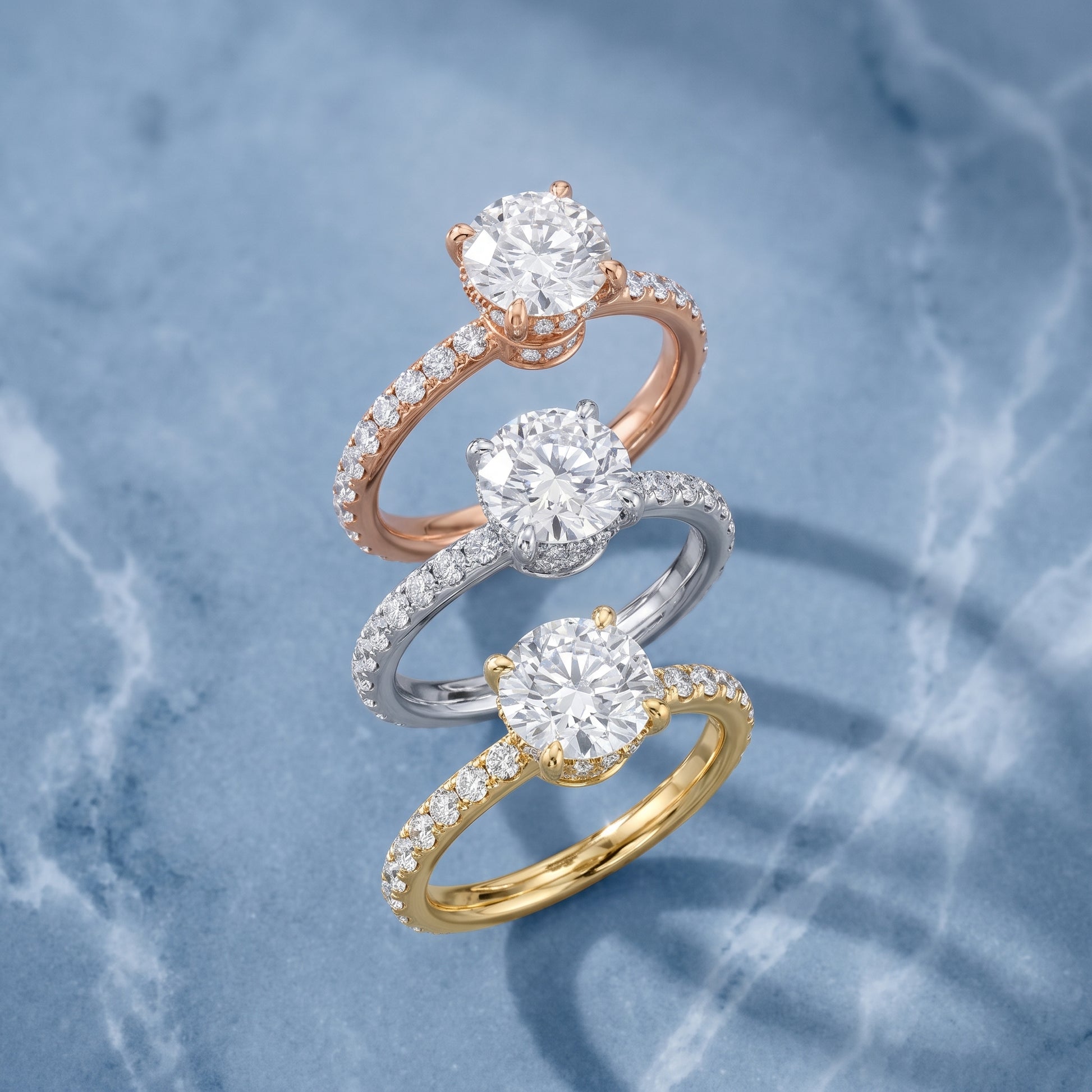 Thea Hidden Halo Pavé Round Diamond Engagement Ring in Yellow Gold - 3rings.jpg