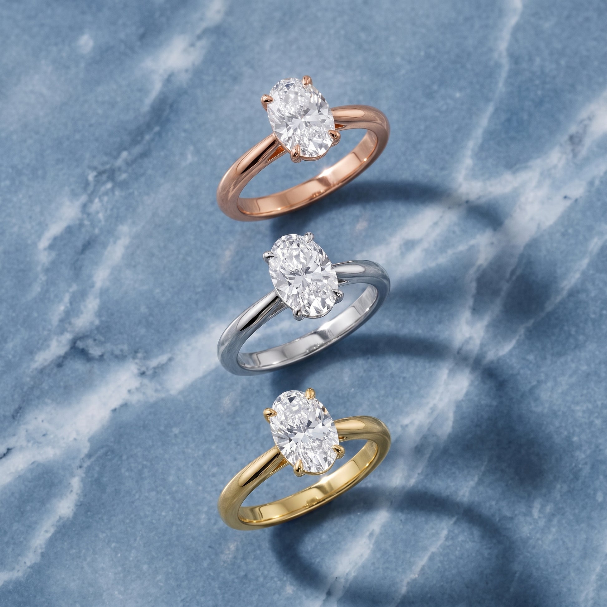 Kalia Knife Edge Solitaire Oval Diamond Engagement Ring in Rose Gold - 3rings.jpg