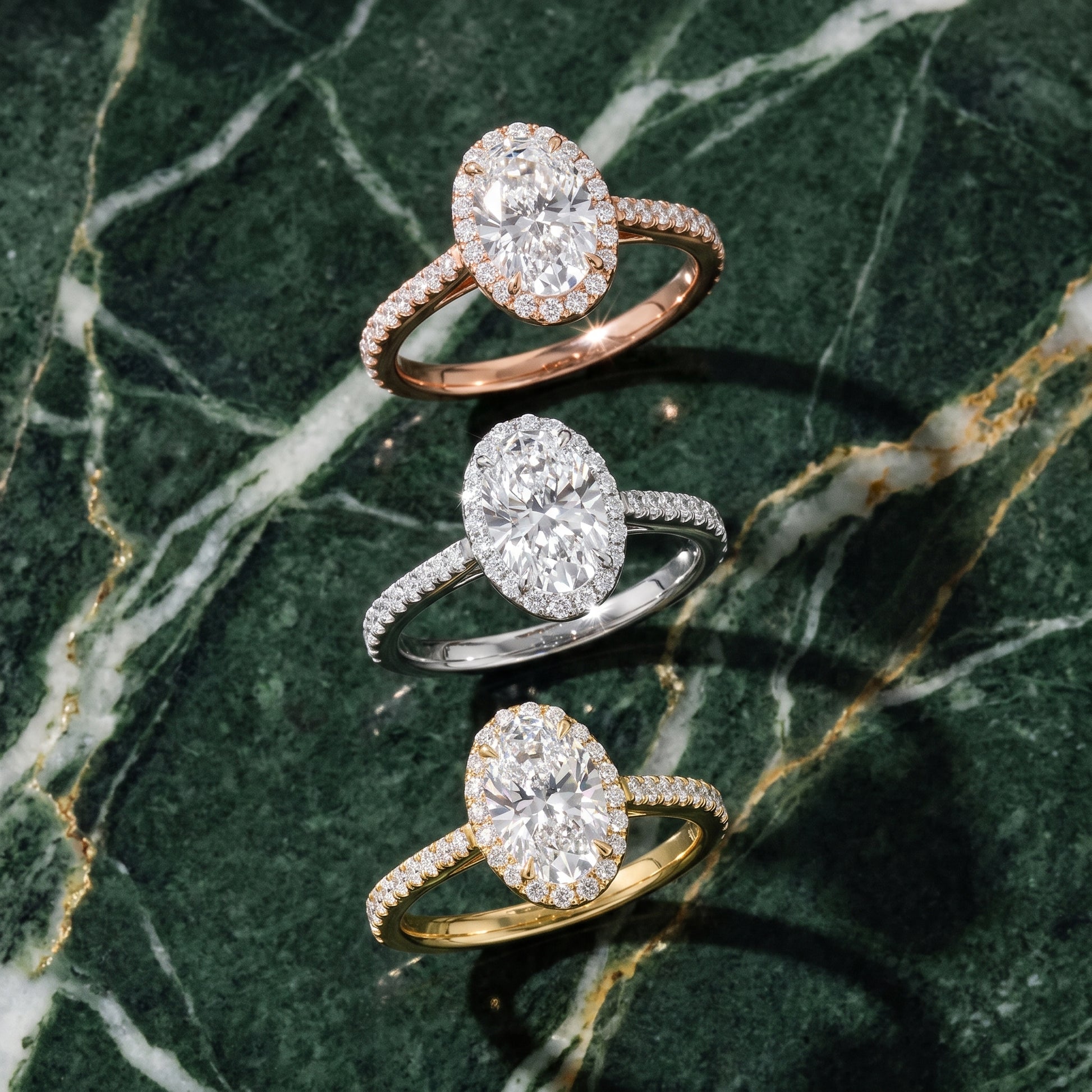 Willa Halo Micropavé Oval Diamond Engagement Ring in Rose Gold - 3rings.jpg