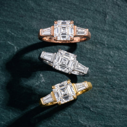 Layla Tapered Baguette Asscher Diamond Ring in Silver - 3rings.jpg