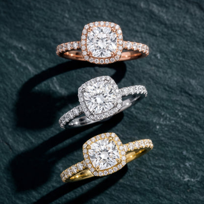 Chloe Halo Pavé Cushion Diamond Ring in Platinum - 3rings.jpg