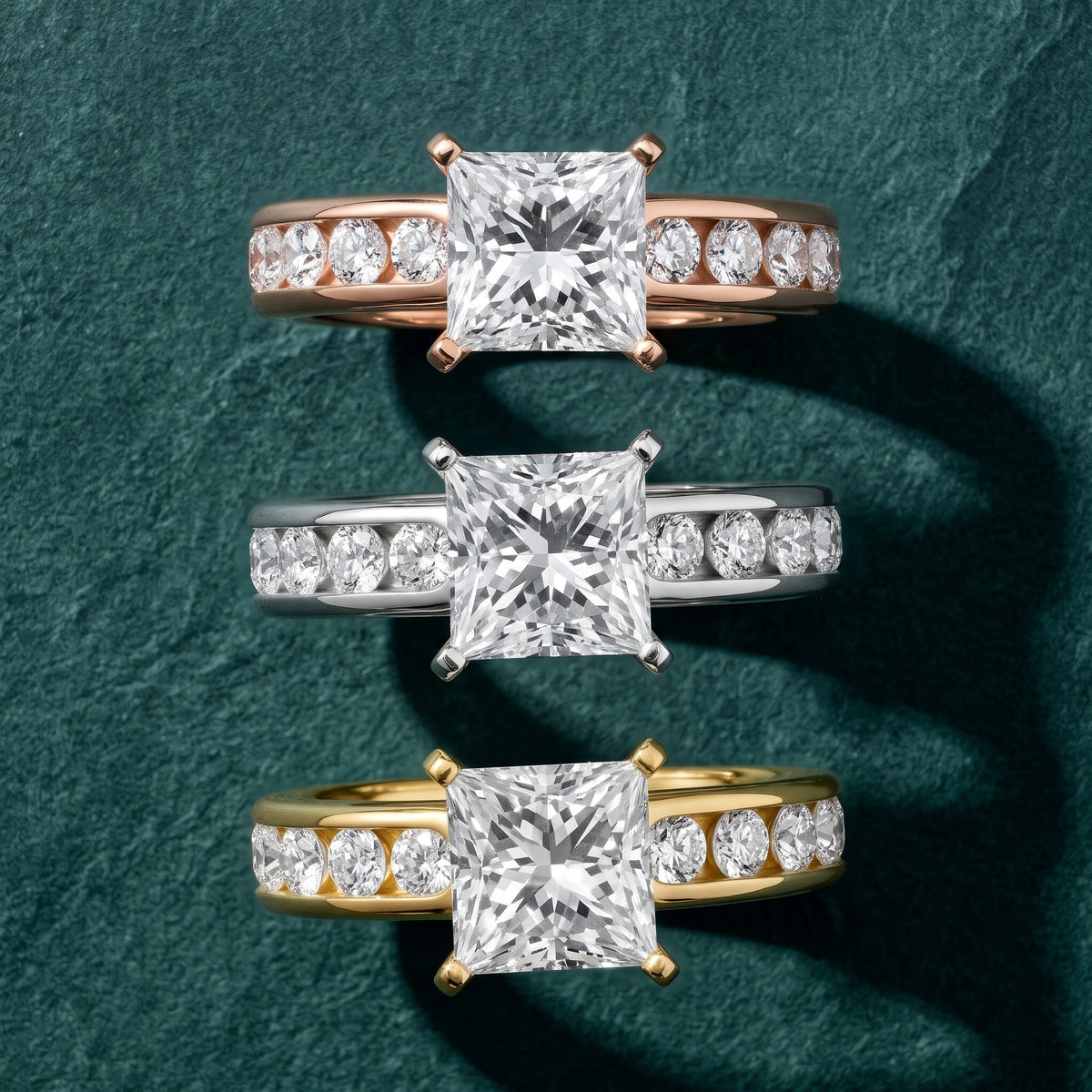 Juneau Cathedral Channel Set Princess Diamond Engagement Ring in White Gold - 3rings.jpg