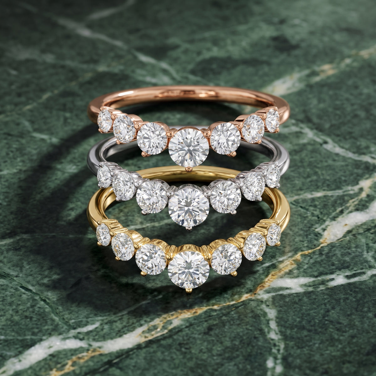 Quinn Contour Round Diamond Wedding Band in Silver - 3rings.jpg