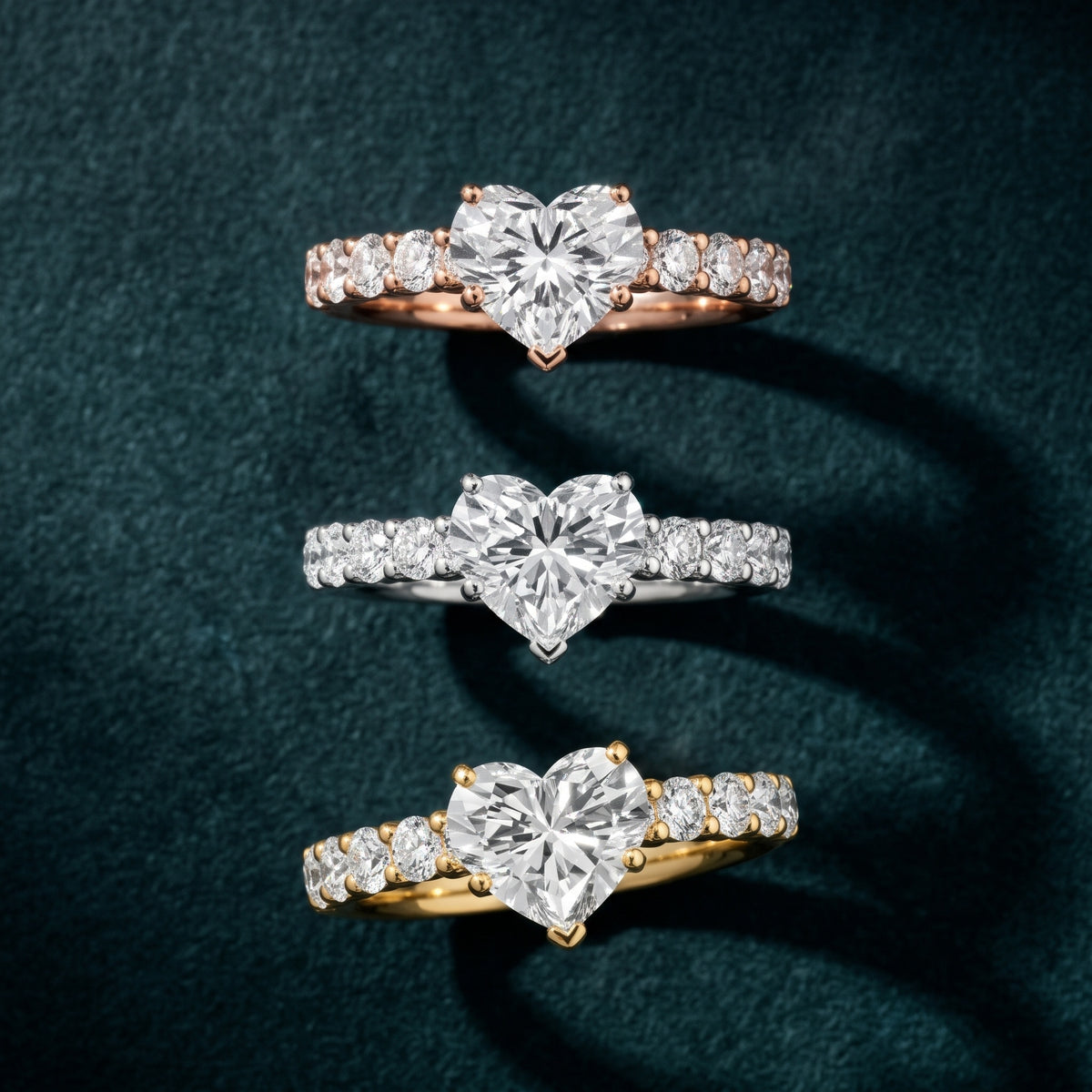 Heloise Statement Pavé Heart Diamond Engagement Ring in Silver - 3rings.jpg