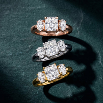 Lila Three-Stone Radiant Diamond Ring in Silver - 3rings.jpg