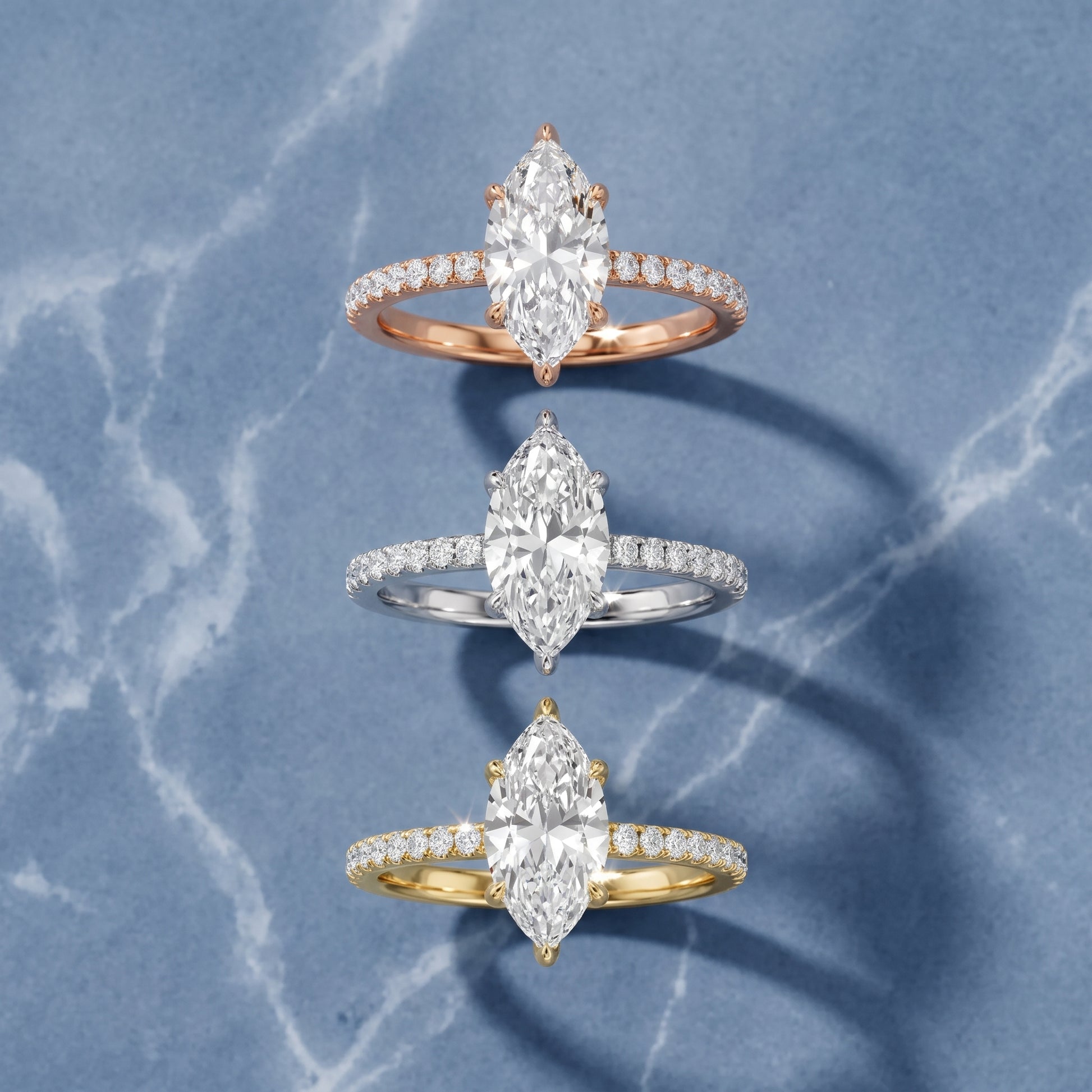Ione Solitaire Pavé Marquise Diamond Engagement Ring in Yellow Gold - 3rings.jpg