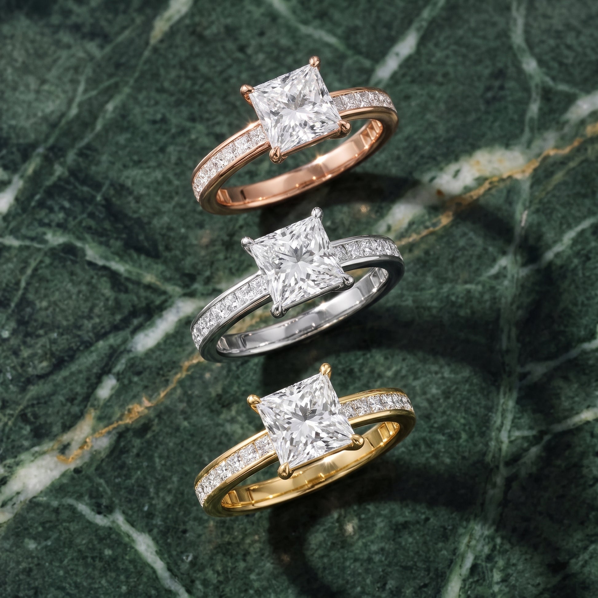 Brielle Channel Set Solitaire Princess Diamond Ring in Silver - 3rings.jpg