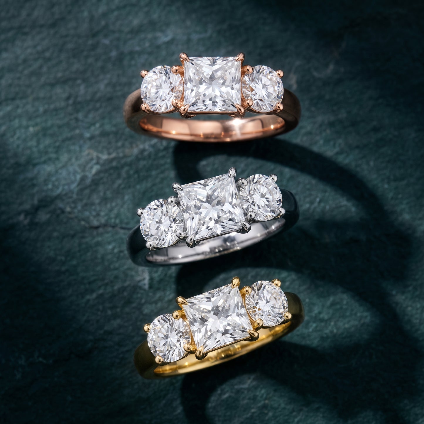 Esme Three-Stone Tapered Princess Diamond Ring in White Gold - 3rings.jpg