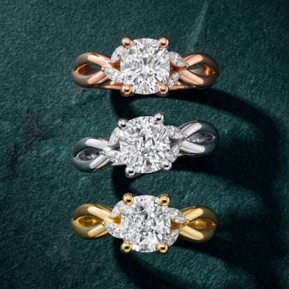 Luna Glow Twisted Cushion Diamond Engagement Ring in Silver - 3rings.jpg